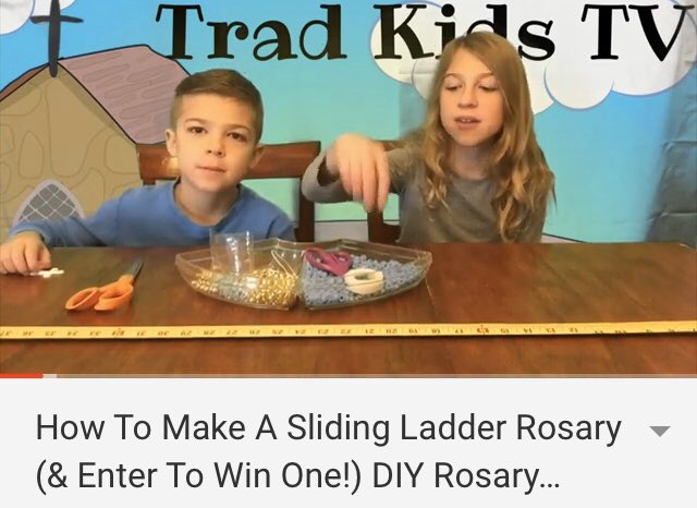 TradKids's tweet photo. New video on how to make your own Sliding Ladder Rosary (&amp; enter to win one) on YouTube just posted, check it out! https://t.co/Y27zjfQUba #rosarymaking #praytherosary #rosary #catholickids #catholictwitter #tradkids https://t.co/34KabbSVvP