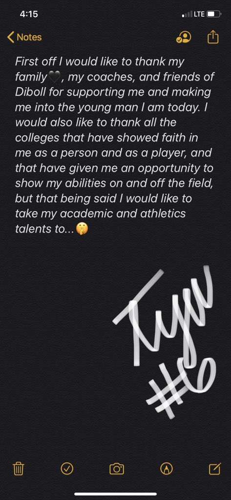 Ty_Williams6's tweet photo. After a good home visit and Official Visit to Southeastern Oklahoma State I would like to announce that I am 100% committed #Go Savage Storms🟡🔵 https://t.co/1CClqCWpQI