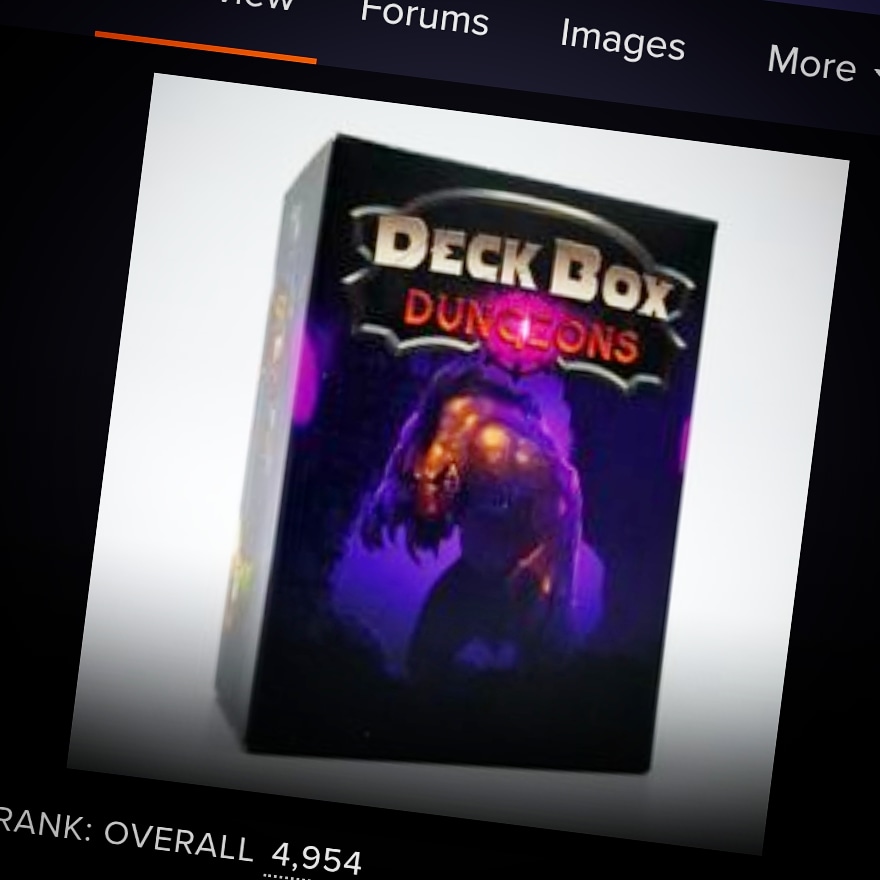 AriahStudios's tweet photo. Moved into the top 5k overall rank on #boardgamegeek!
Have you played Deck Box Dungeons? You can help us out a lot by becoming a fan and rating it over on the #bgg page. Let's see if we can break top 4k!
https://t.co/yVme14REpN
#ariahstudios #deckboxdungeons #deckboxdungeon https://t.co/BHSini85PV