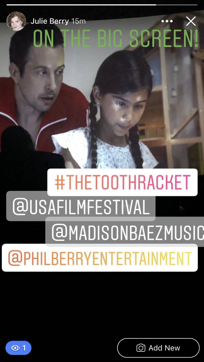 JulieBerryBooks's tweet photo. In Dallas at #KidFilmFest @USAFilmFestival. So awesome to see @RealPhilBerry and #MadisonTaylorBaez on the big screen. The audience LOVED #TheToothRacket! https://t.co/EfhNrAf4Y8