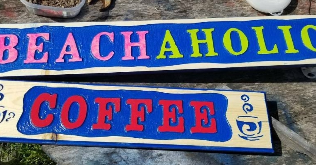 Get ready for summertimes at the beach, with our new beach Signs! freeonme1.etsy.com or Facebook at facebook.com/texashomedecor #handcraftedsigns #etsyseller #woodsigns #countrydecor