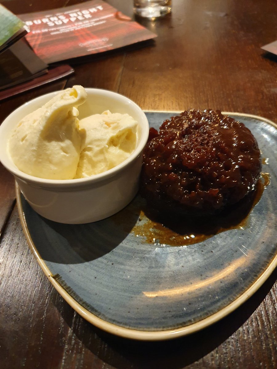 1. The Old Buttermarket, Canterbury: *7/10* Pretty solid pudding. Bold move to not include sauce, but despite that, suitably moist. Presentation not typical but worked. Too many dates making the texture a bit "busy". Far too much ice cream but overall good portion size.