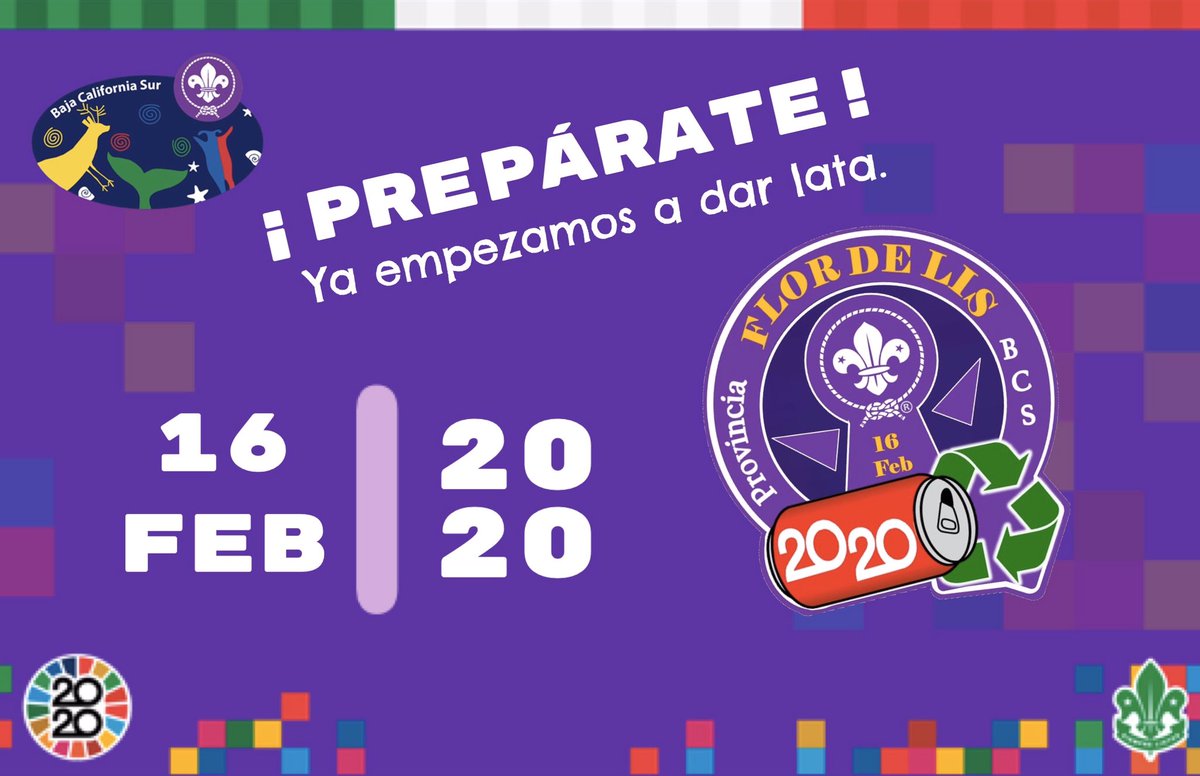 ScoutsBcs's tweet photo. ¡Atención Provincia!
Ya vamos a dar lata, así que lava y aplasta tus latas porque el 16 de febrero nos veremos y tendremos Rally.
Recuerda que cada lata cuenta para poder donar el dinero de la venta a una asociación que lo necesite

¡Siempre Listos para Servir!
💜💛💚💙❤️⚜️ https://t.co/Gb8FT3XvvA