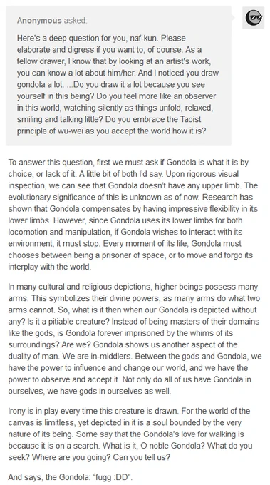 throwback to a year and a half ago when I wrote this essay about gondola lol 