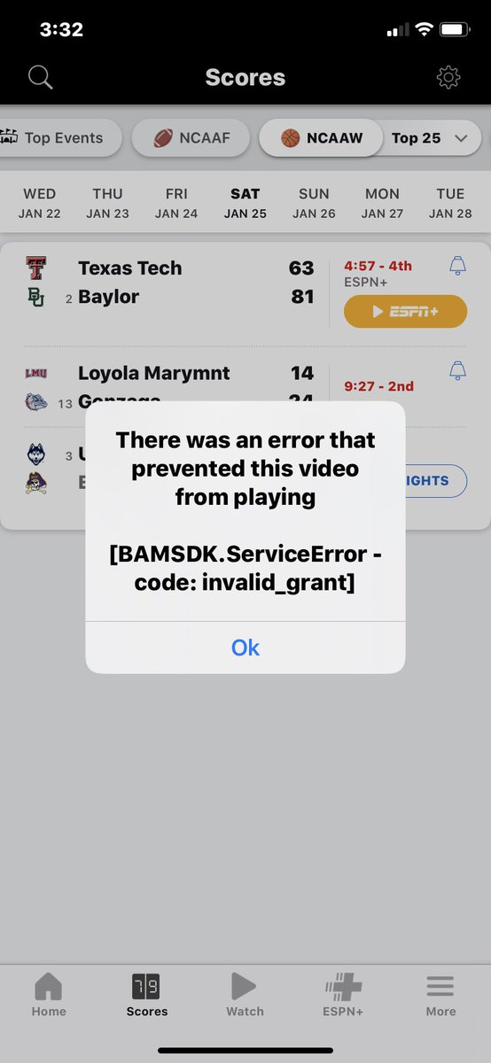 cbmarkham's tweet photo. So disappointed ESPN+ once again quite working in the middle of the game. When one pays for a service from a reputable company one expects to receive the service not notes that say it’s not working. https://t.co/1rnYLInS5w