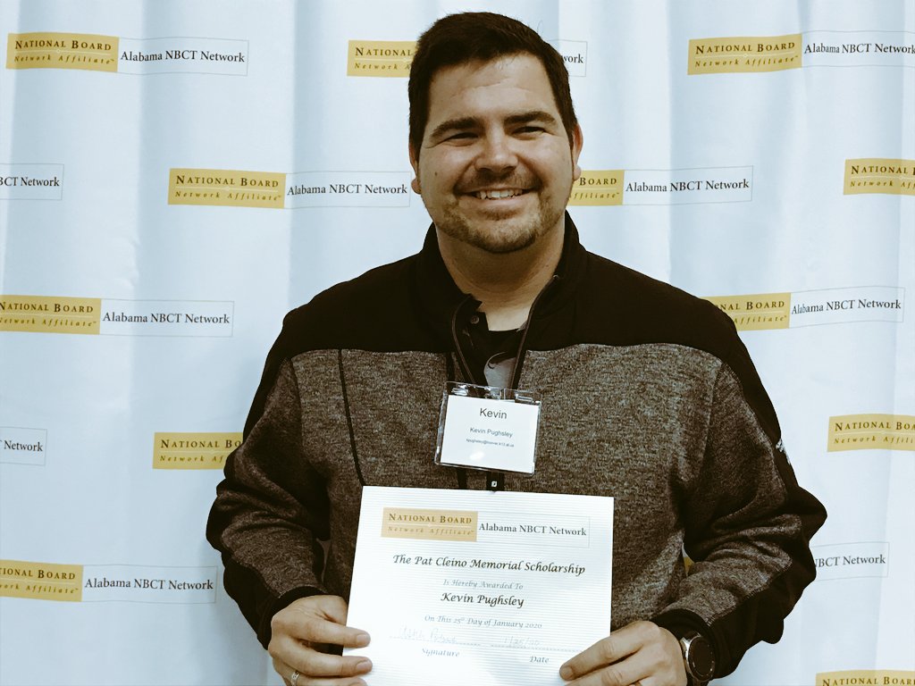 Today I was blessed to receive the Pat Cleino Memorial Scholarship from <a href="/alnbctnetwork/">AL NBCT Network</a> at NBCT 2020 Catch the Vision Conference.  Thank you so much and NBCTs here I come! #NBCTstrong #ALNBCT <a href="/NBPTS/">National Board</a>
