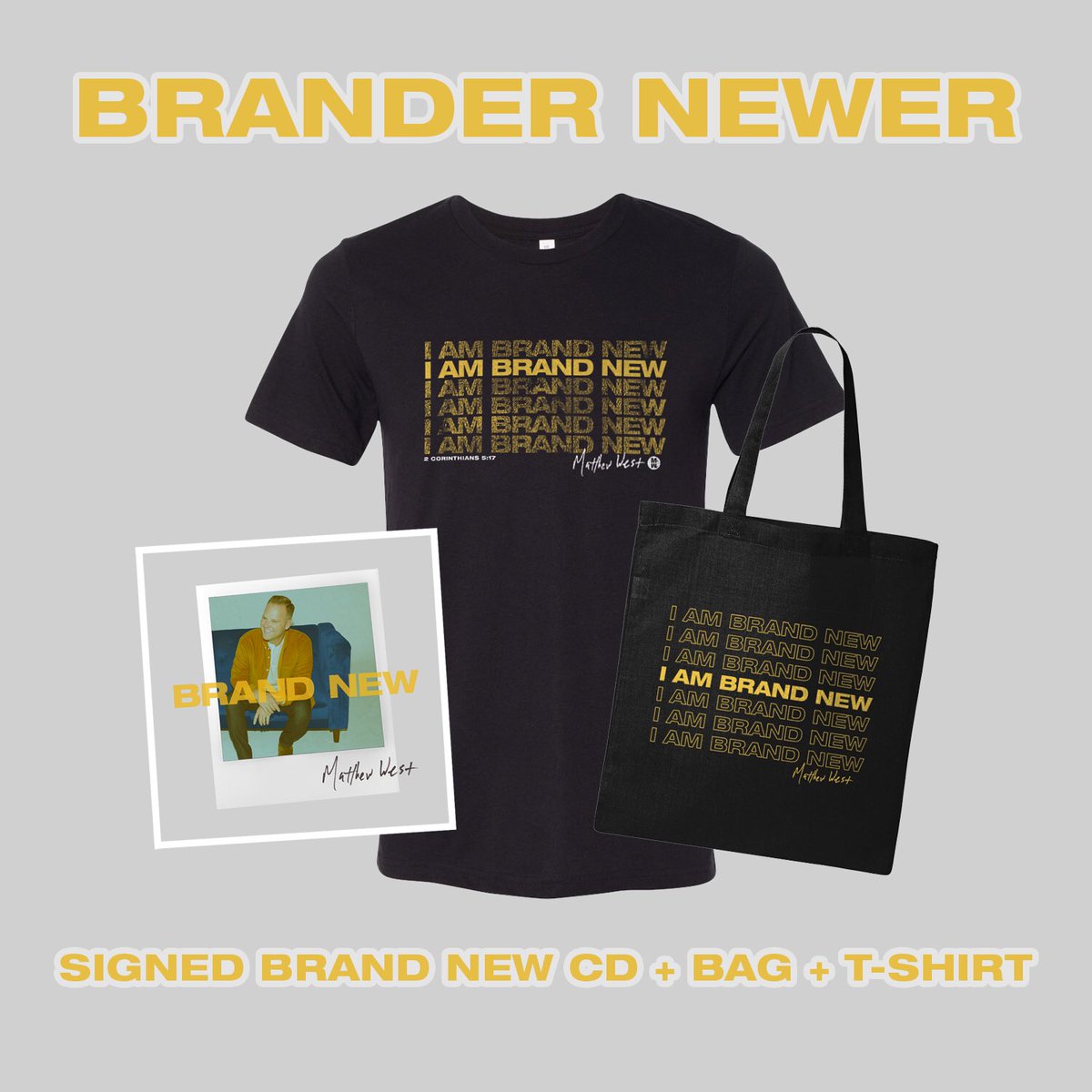 matthew_west's tweet photo. I really want to make sure you guys get your Brand New merch for when the album comes out! Retweet this and I’ll pick one winner to get a merch bundle 😉 Must be 18 years old or older and live in the US to enter! 

You can also order a bundle here 👉 https://t.co/PhWY7MIouI https://t.co/ElGzgdJVId