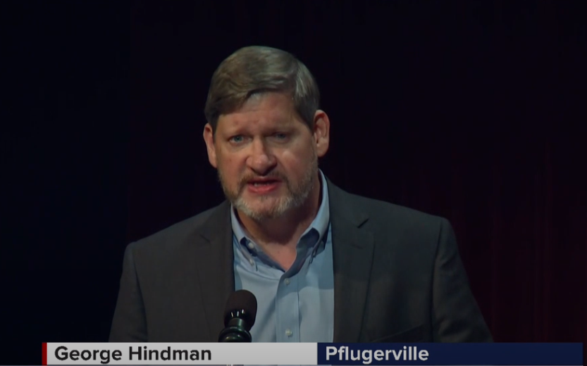 kwtx's tweet photo. Republican George Hindman says health insurance plans must be available across state lines.  He says deregulation could make the marketplace more competitive. CONGRESS 17 FORUM: https://t.co/OIkZbsNK0H https://t.co/0tOp2Jv7cc