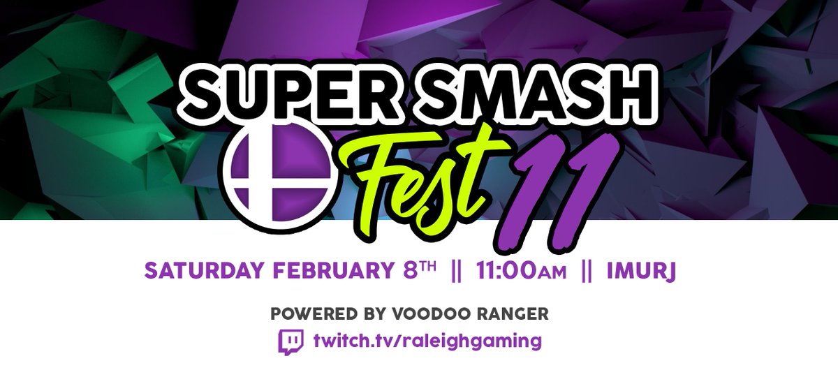 PRE-REGISTRATION for Smash Fest 11 powered by <a href="/VoodooRanger/">Voodoo Ranger</a> on SAT FEB 8 at <a href="/imurjraleigh/">Imurj - The Artists’ Cafe</a> is now OPEN!! : smash.gg/tournament/sma…