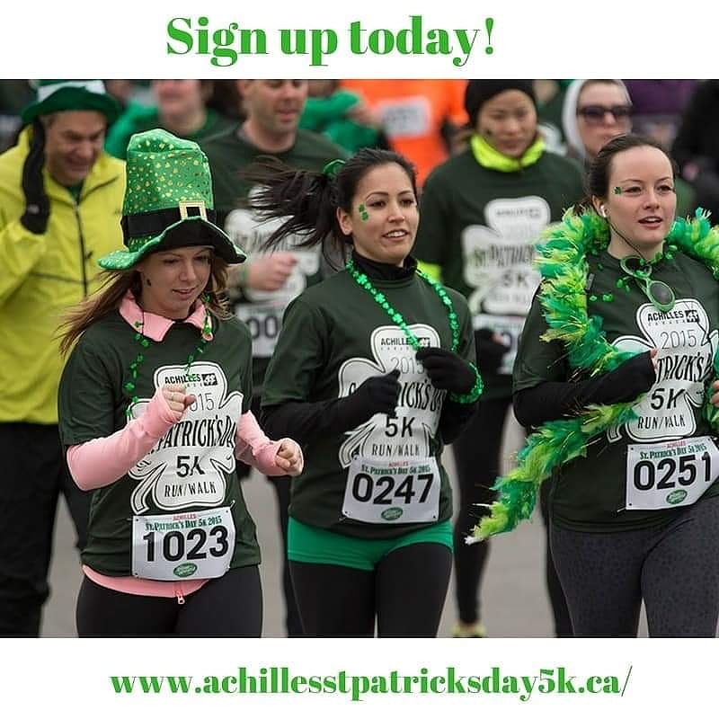 The first big race of 2020 <a href="/AchillesRuns/">Achilles Canada "Running Beyond Disability"</a> <a href="/achillesstpat/">St Patrick's Day Run Toronto</a> is around the corner. March 15th. Group rates for the 5k or 10k  achillesstpatricksday5k.ca. #stpatricksdayruntoronto #torontoruns #runto #runthesix