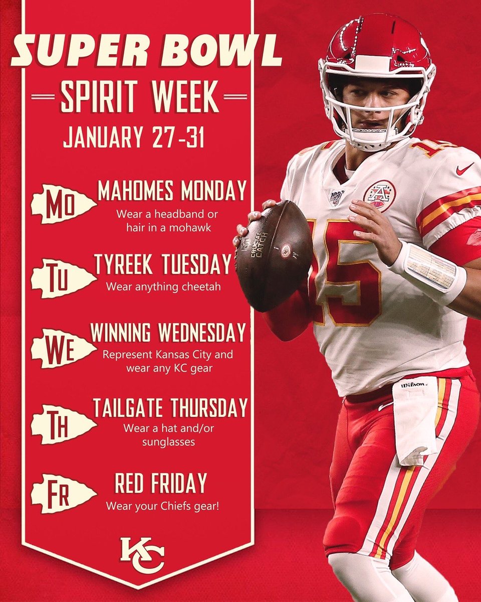 socallawaybands's tweet photo. SC will be participating in Super Bowl Spirit Week starting this Monday. Be on the lookout soon for posts featuring photos of our musicians sporting their KC Pride. #ChiefsKingdom #SCband59 #SCchoir59 #SCMSbands #SCPride20 https://t.co/SkF4bhSndl