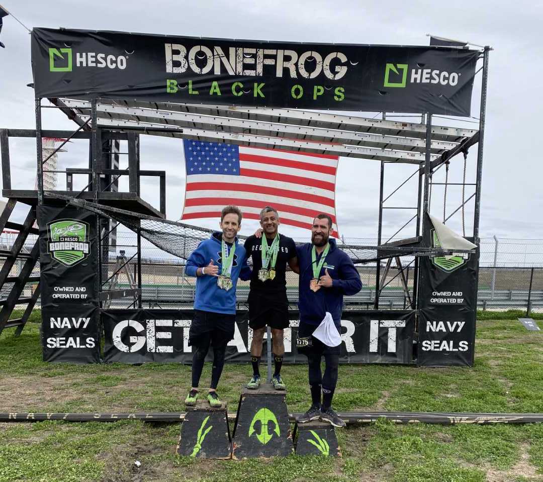 Bonefrog_'s tweet photo. Our final athletes are off the course for the day as we wrap up Austin BONEFROG.
Congrats to the top men who took home the Endurance awards.
Akash Garg - 1st - 6 laps
Peter Kiser - 2nd - 5 laps
Robert Fillenwater - 3rd - 5 laps
#bonefrog #bonefrogaustin #cota #bonefrog2020 https://t.co/dMZkYfo8Mz