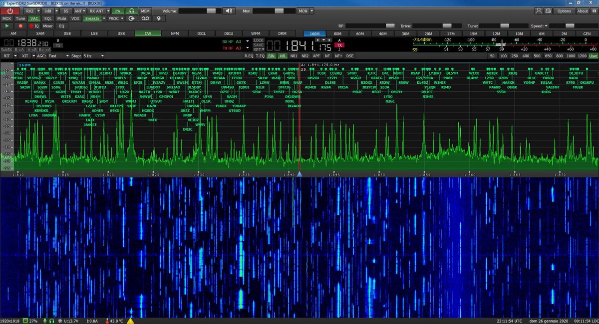 ik2xde's tweet photo. CQWW 160 CW
#cqww #cqwwcw #hamradio #ari
#contest #sunsdr #sunsdr2dx #CW
With a simple pice of wire....! https://t.co/olOsEhZf9p