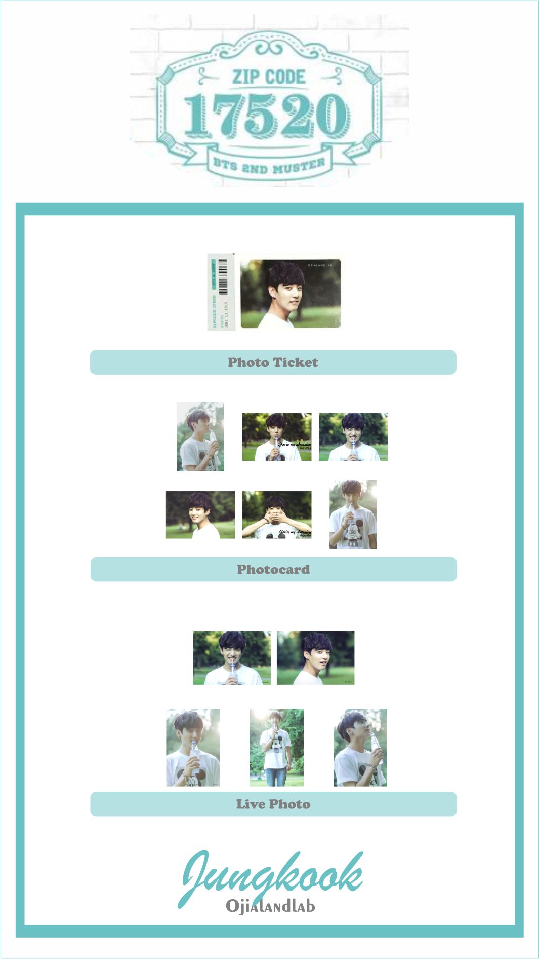 BTS 2ND MUSER ZIP CODE 17520 ミニフォト テテ