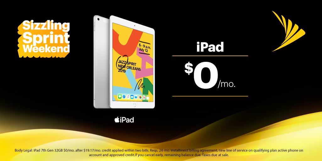 AdamKolbaba's tweet photo. Now through Jan 26, pick up the new iPad Gen 7 on us when you add unlimited data for just $25/mo. Features include a 10.2 inch Retina display and it supports the Smart Keyboard!

5210 E Cleveland Blvd Suite 104
Caldwell, ID 83607
208.454.2223 https://t.co/BDCm4K72b2