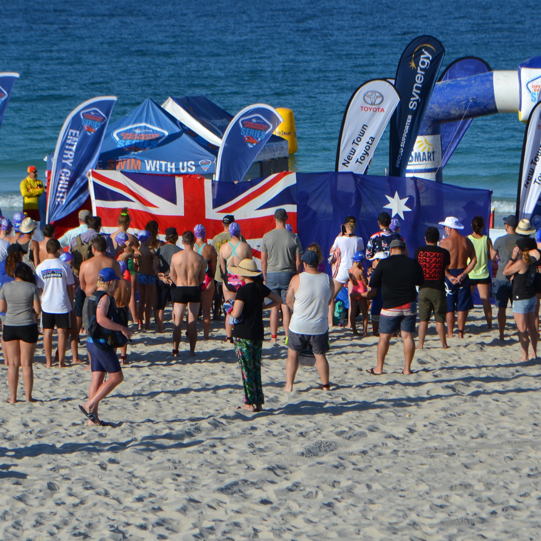 As we are all celebrating Australia Day, let us commence by acknowledging the land on which we meet this morning, the land of the Whadjuk Aboriginal people and recognise both past and present people. Proudly presented by New Town Toyota. #comeswimwithus 🏊‍♂️ 🏊‍♀️👍😎
