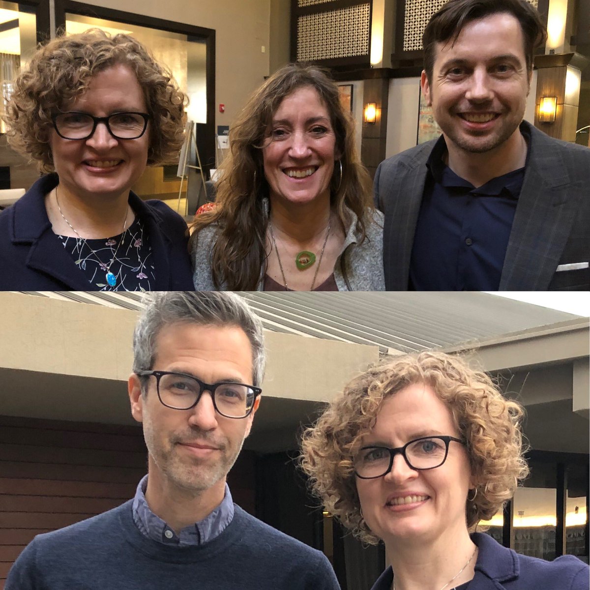 JulieBerryBooks's tweet photo. More serendipity in #Dallas. Had no chance to meet @MrAdamRex or @LKellerBooks at #kidfilm @usafilmfestival bc @RealPhilBerry’s #TheToothRacket was abt to start. Returned to hotel &amp; ran into Adam in doorway &amp; Laurie in restaurant. Got books signed. #Kidlit people are the nicest. https://t.co/uQGHkpErb6