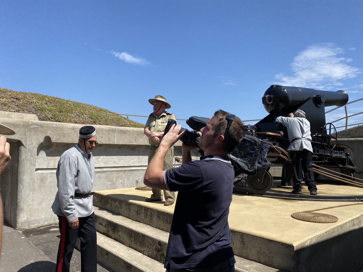 LydiaBilton's tweet photo. GOOD AS NEW | A freshly restored cannon from #FortScratchley is about to go off for the first time in 120 years.
Itโs a rough job for Volunteers from the Historical Society.... dressed in 19th century artillery costumes, made entirely from wool. @nbnnews https://t.co/PJqzm2YaFv