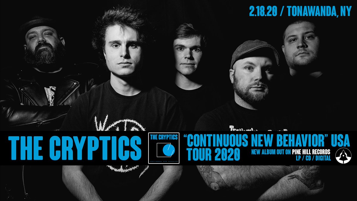 FTMPEvents's tweet photo. Tuesday, February 18th! @The_Cryptics (Pine Hill Records - Punk/Rock from Dover, NH) in Buffalo, NY! w/ Voice Of Dissent, Zquint, @WeareObsoleete, & MoonScar! 6:00pm doors at StampsTheBar! $10 Cover, RSVP at: https://t.co/zHS25Cxbrh https://t.co/2XDFo2DBJI