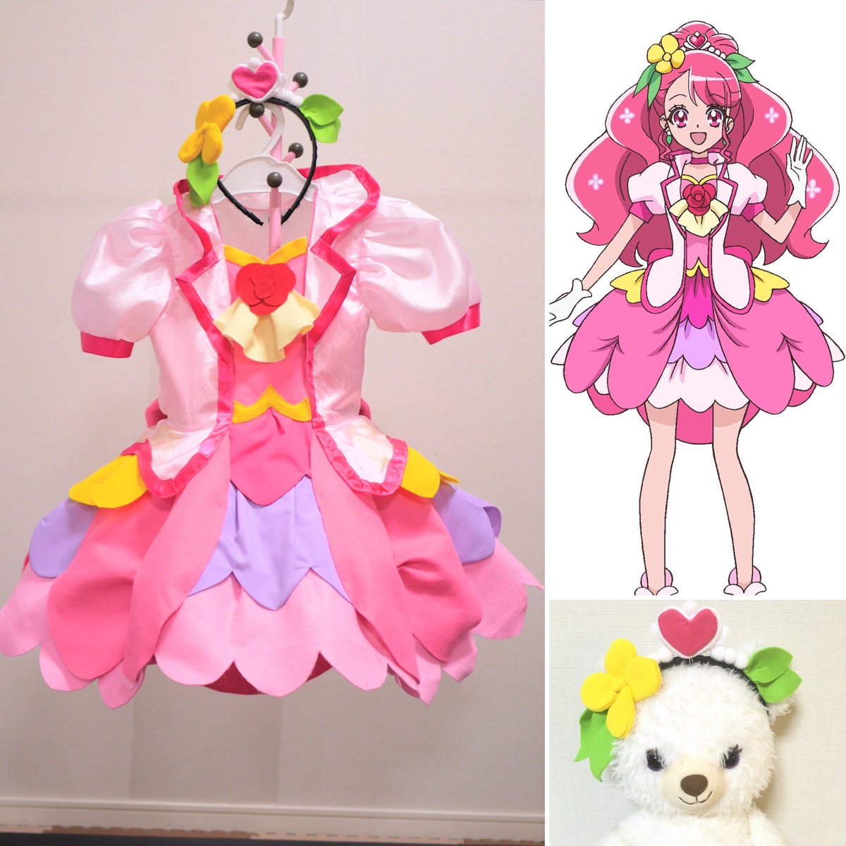 ｍｌｒ ヒーリングっとプリキュア キュアグレース 手作り衣装 完成