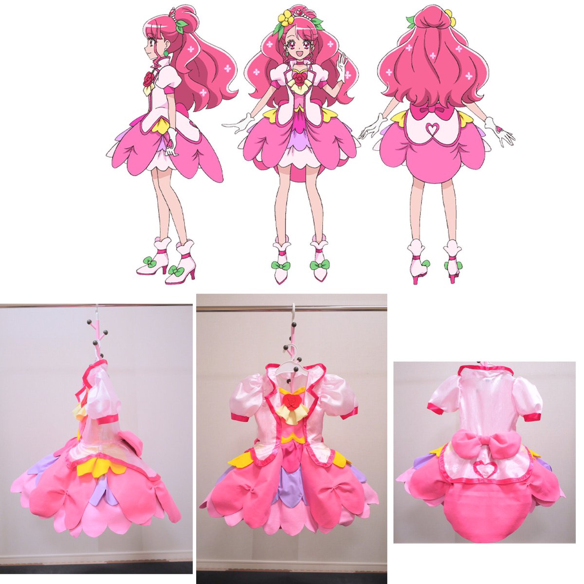 ｍｌｒ ヒーリングっとプリキュア キュアグレース 手作り衣装 完成