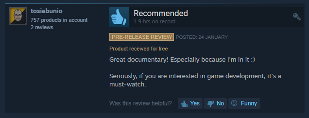 borysniespielak's tweet photo. "Seriously, if you are interested in game development, it's a must-watch." - Maciej Miąsik (#BeatCop, #TheWitcher, #ElectroBody)
Save 70% on "We are alright" on Steam
https://t.co/d4SkNxvUq9
#SteamSale #indiedev #gamedev #wearealright #indiegames #Lichtspeer https://t.co/F3NZ73SCtN