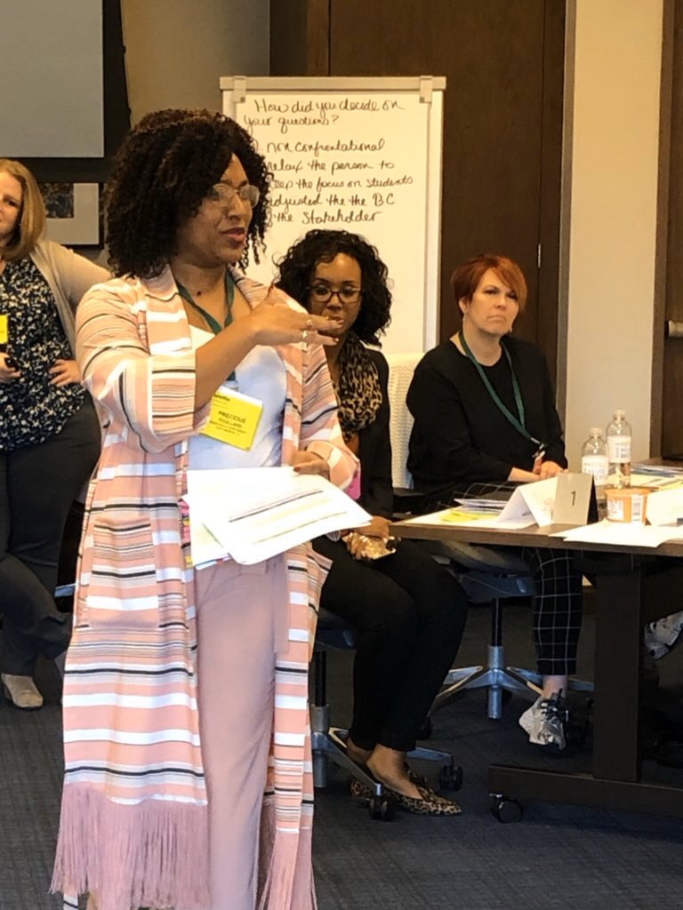 FWISDHillsAP's tweet photo. Got a peak of Precious’s presentation of Courageous Communications to school leaders at Deloitte U. Gifted presenter with a conversational style that teleports participants to the comforts of her living room.Proud of my bestie🎉#onejlfw #fwisd #transformationalSchools https://t.co/7h3bCyFSvP