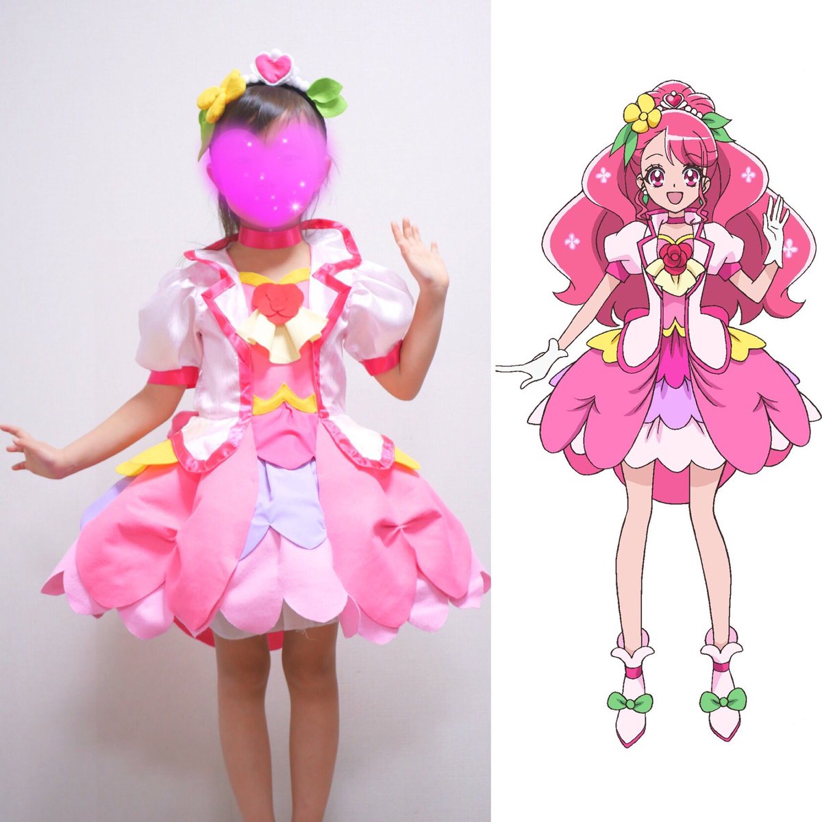 ট ইট র ｍｌｒ ヒーリングっどプリキュア キュアグレース 手作り衣装完成 着画バージョン