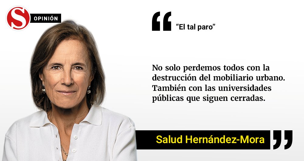 RevistaSemana's tweet photo. "Lo lógico sería que las alcaldías les pasaran a ellos los costos de los daños. Si lo cancelaran de sus bolsillos, seguro toman medidas para impedir capuchas y vándalos o abandonan la calle y se concentran en los diálogos": @saludhernandezm en #ElTalParo https://t.co/qmtdIu82Bc https://t.co/cyfDdWAhSr