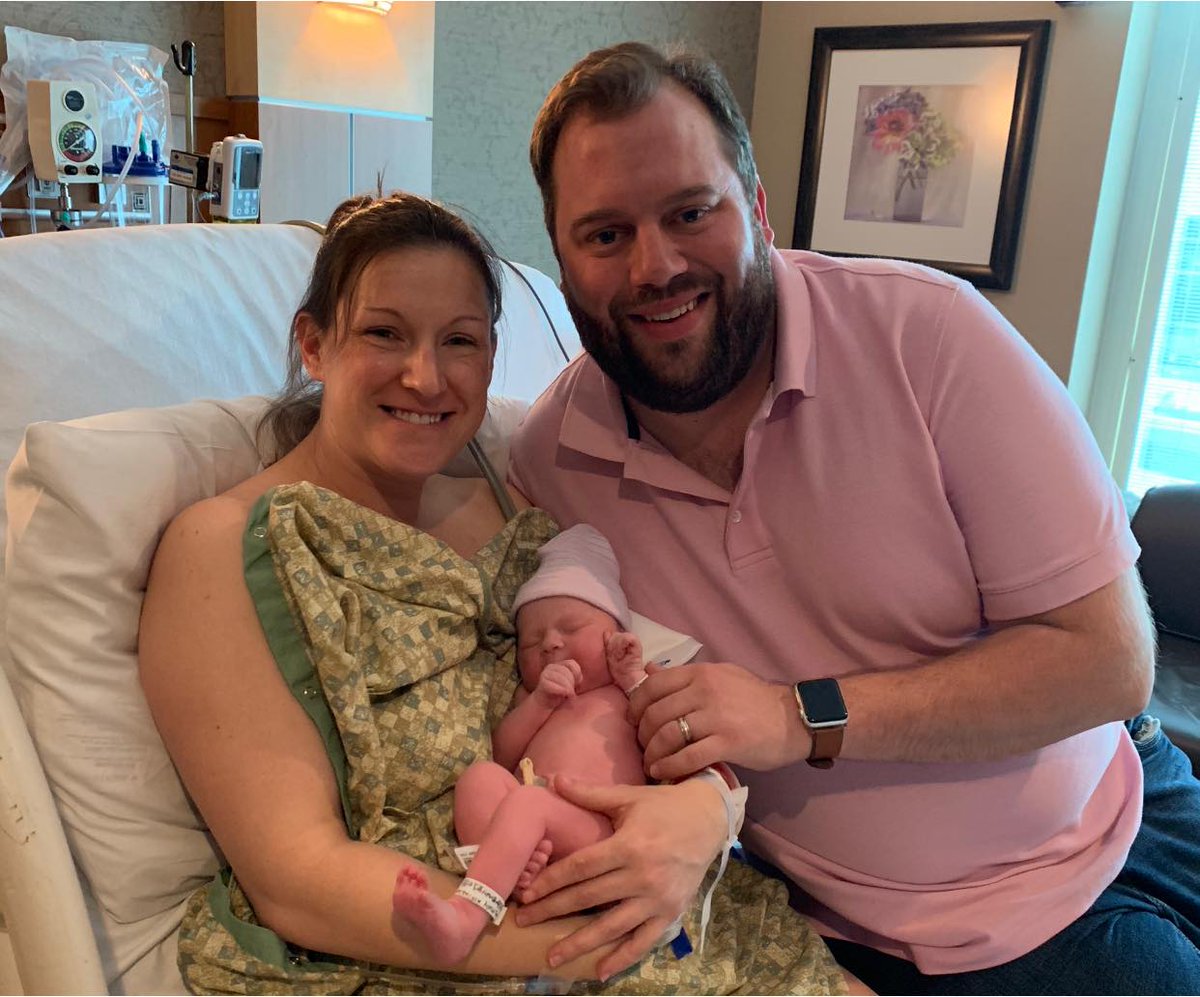 Rep. John Bucy, wife Molly, and their newborn daughter