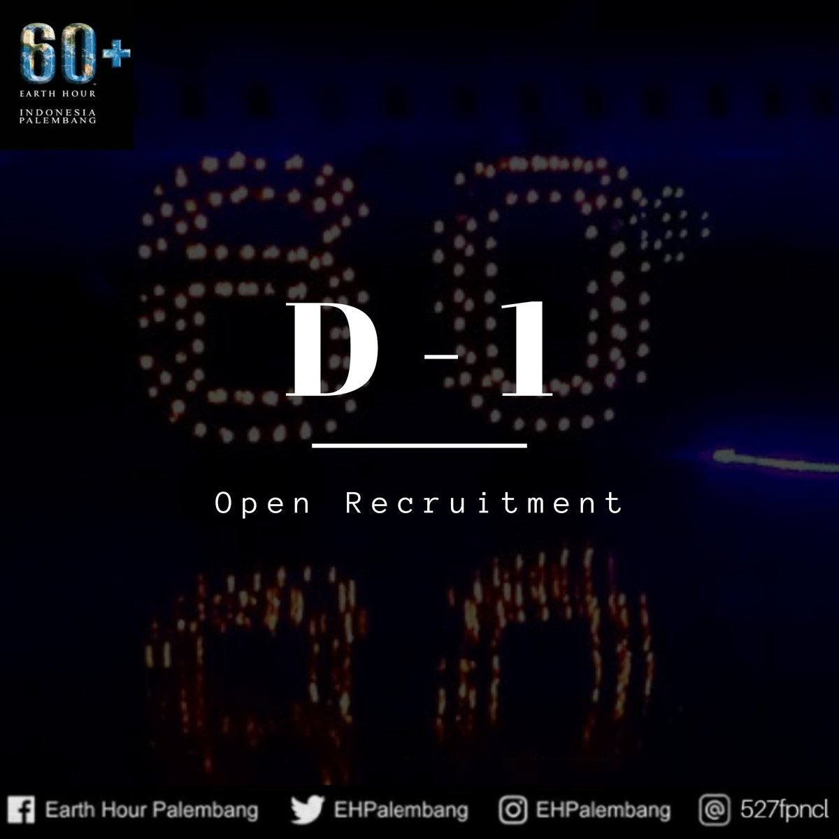 [D-1] Open Recruitment Volunteer Earth Hour Palembang

Hallo #SobatEH
Pantengin terus media sosial kami untuk info open recruitment Earth Hour Palembang dan persiapkan dirimu untuk menjadi bagian dari gerakan global ini.

#IniAksiku
#EarthHourPalembang
#Connect2Earth