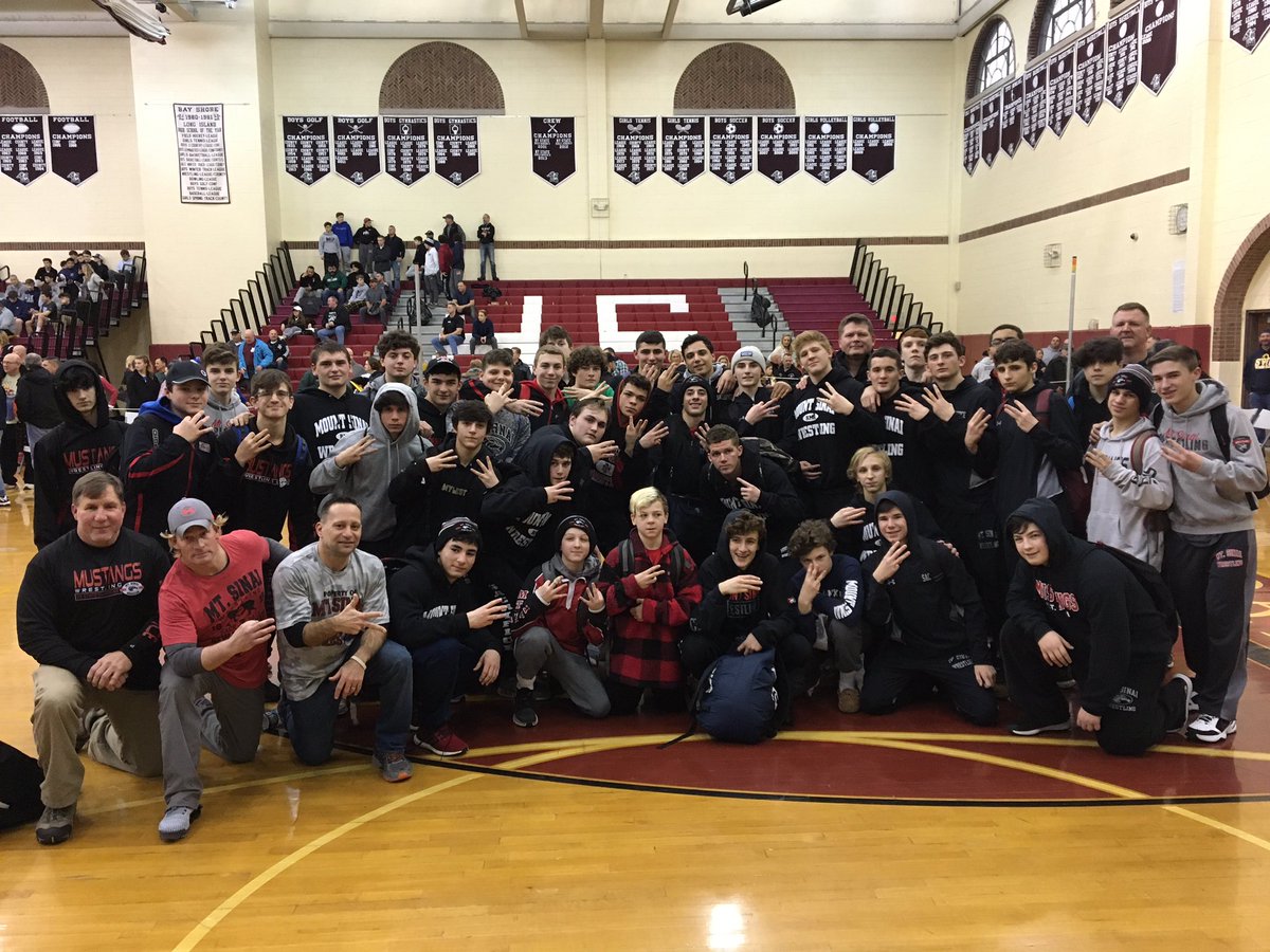 Section XI Dual Meet Tournament Champions D1 Patchogue-Medford and D2 Mount Sinai. Good Luck at States <a href="/SectXIWrestling/">Section XI Wrestling</a> <a href="/NewsdayHSsports/">Newsday HS sports</a> <a href="/Gregg_Sarra/">Gregg Sarra</a>