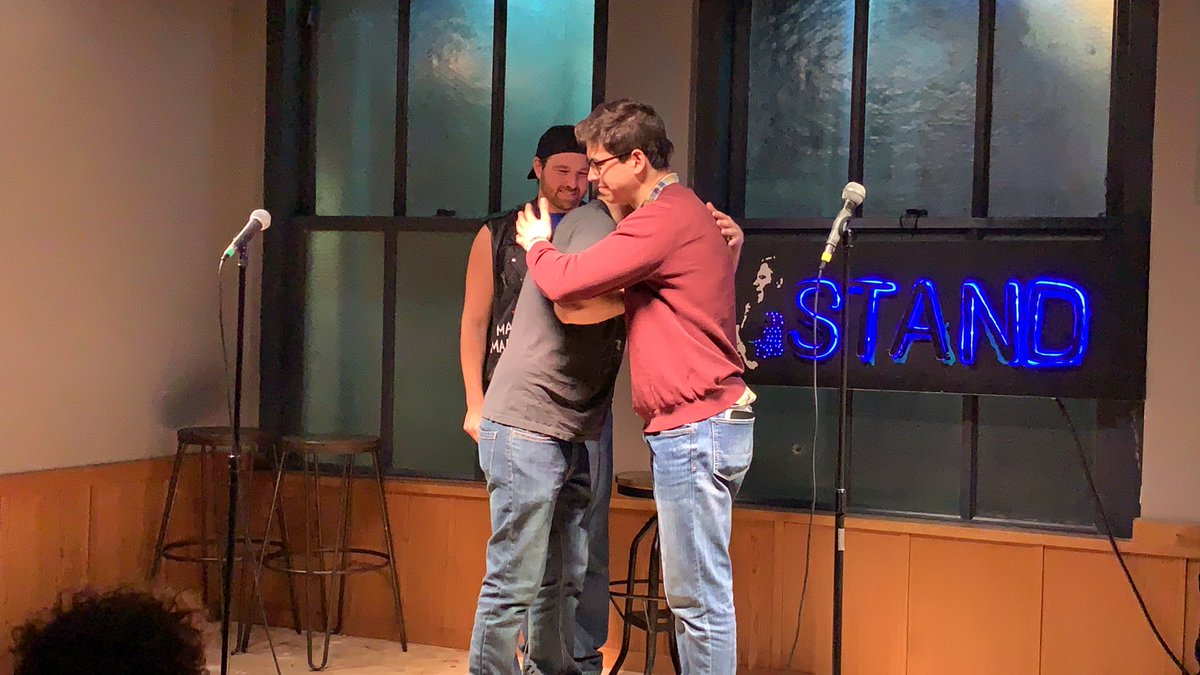ComedyFightNYC's tweet photo. Check out some 📸 from last weeks Main Event
@danceoval &amp; @dan_wickes brought down the HOUSE!!

Get your tix NOW at https://t.co/AotlVFSqzM with promo “CFC” for just $5!!

Shout out to our Guest Judges!!

THIS SUNDAY 5:30p ONLY at @TheStandNYC brought to you ONLY by @gasdigital https://t.co/z3P8vWKBB0