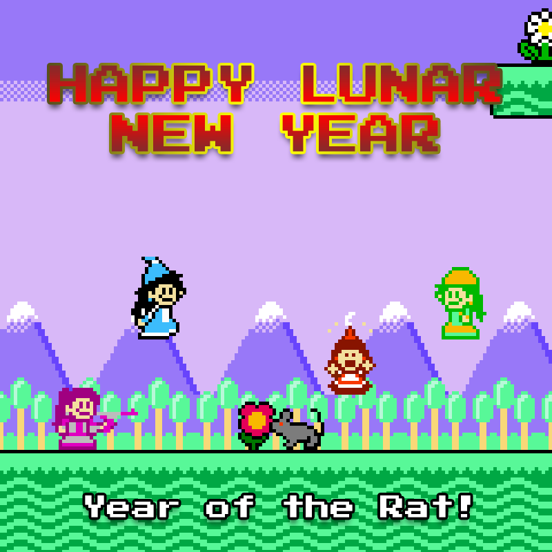 UltDolRev's tweet photo. Happy #LunarNewYear!
It's the year of the rat!
#IndieGameDev #RealMenUseItems #LunarNewYear2020 #YearoftheRat https://t.co/h5Tq3qj05u