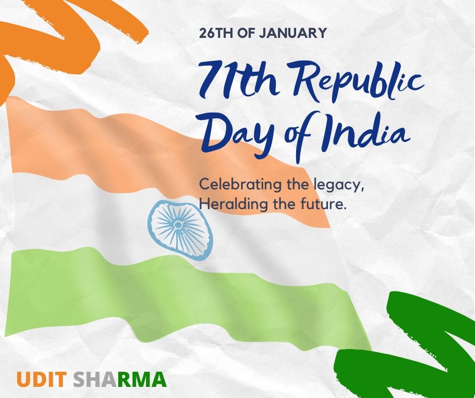 udit401's tweet photo. On this special occasion, let’s promise our motherland that we will do everything that enriches and preserve our heritage and our ethos.

Wishing you all a very Happy Republic Day.

#republicday #happyrepublicday #proudindian #digitalmarketing #marketing #seo #smo #advertising https://t.co/8DMLa2SGHN