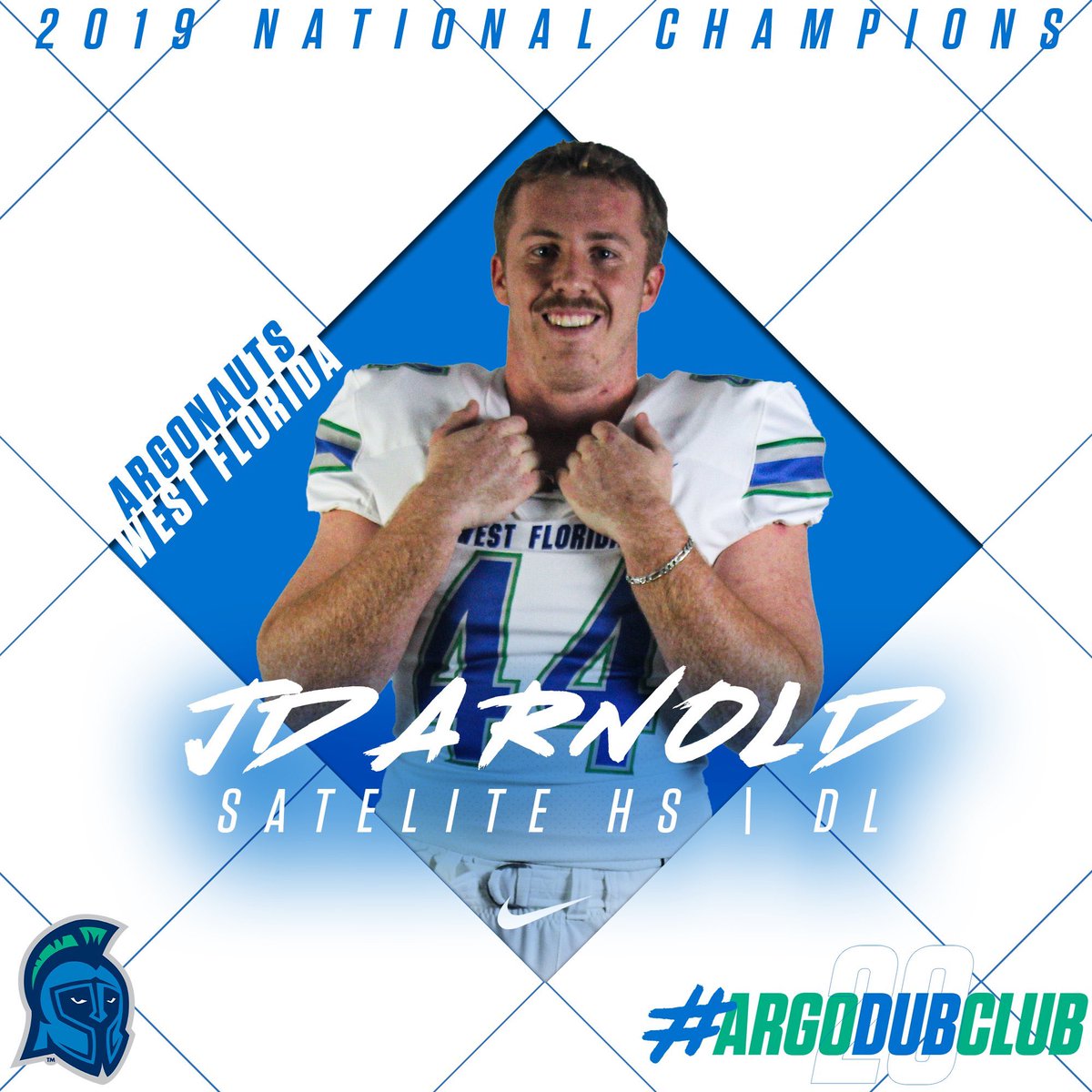 jdarnold44's tweet photo. It’s official! I’m committed to the University of West Florida! Thank you @CoachKrutsch @PeteShinnick and the rest of the UWF Football staff for the great official visit! #GoArgos https://t.co/X0KO5uDDGK