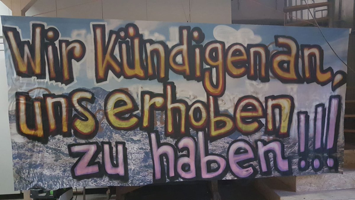 else74bleibt's tweet photo. #else74bleibt: wir haben bereits die ersten Banner gemalt, eins hängt schon! #wirbleibenalle! https://t.co/uZo1Re0jib