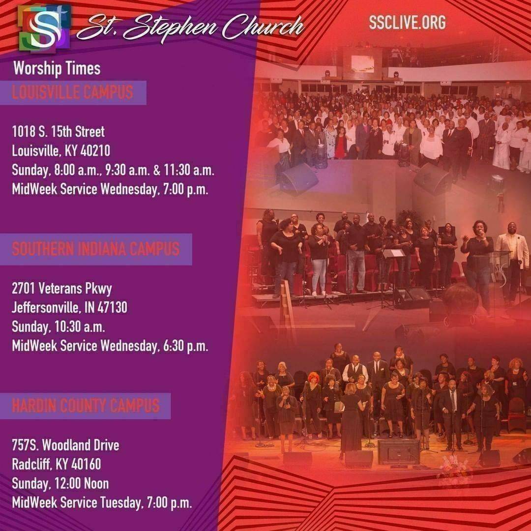 ssclive's tweet photo. Come worship with us @ any of our service times...

Lou >>> Sat: 11a | Sun: 8, 9:30 &amp; 11:30a | Wed: 7p
IN >>> Sun: 10:30a | Wed: 6:30p
Hardin Co >>> Sun: 12p | Tue: 7p

"1 Church–2 States–3 Campuses"

It's a great time to be an inviter!™
#SSCLiveHC #SSCLiveIN #SSCLive @KWCosby https://t.co/WfSbaXTqXY