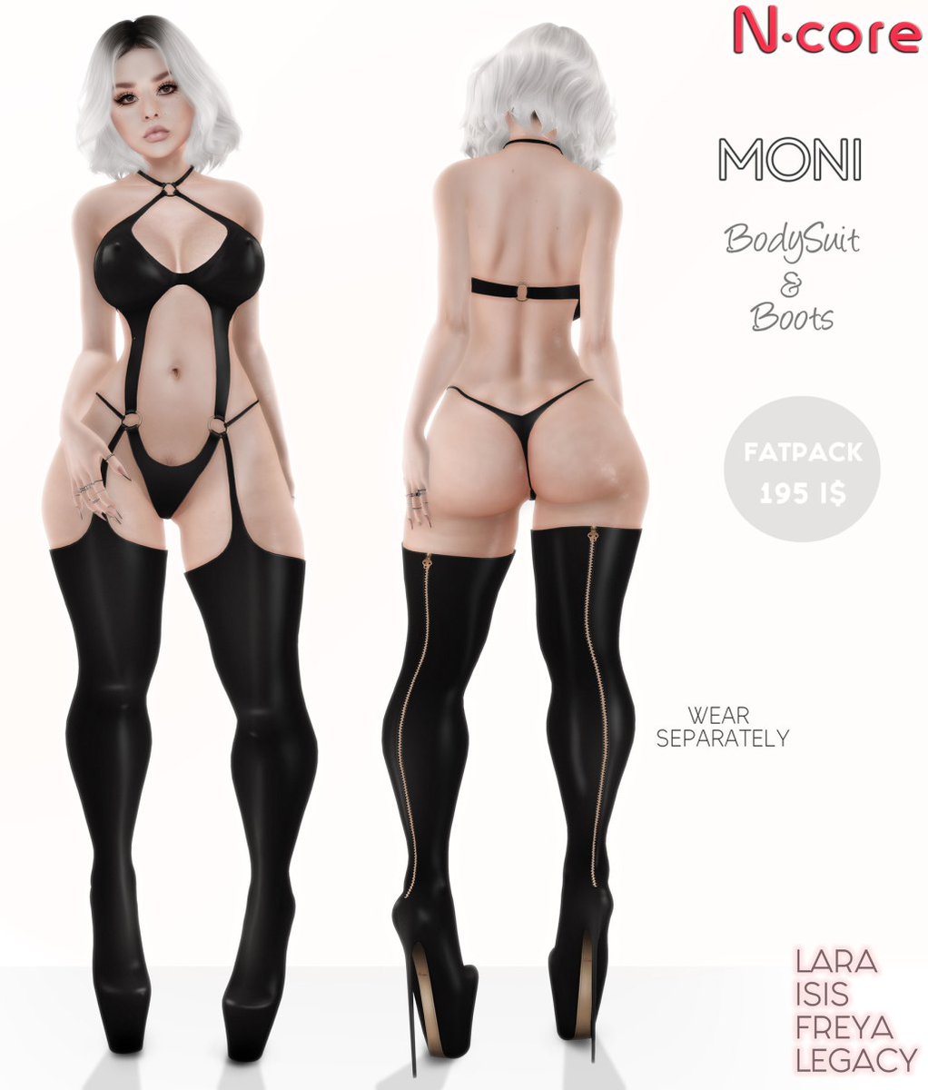 mainstoresl's tweet photo. N-CORE - New Moni Bodysuit & Boots Special Release 195L Fatpack at Mainstore #secondlife #sl #mainstoresl https://t.co/gE70UTh8H1 https://t.co/Z4FtZGooH7