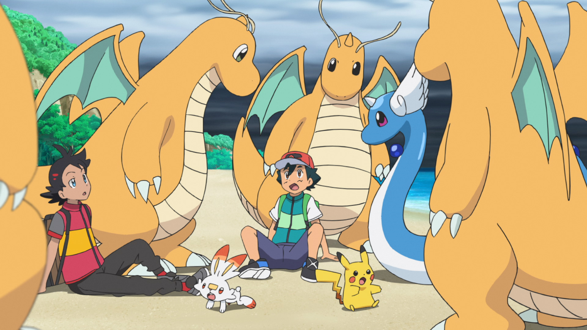 ポケモン公式ツイッター 今日のアニポケ カイリューたちが暮らす島の噂を聞いたサトシとゴウは その島を探しに海へ出たが 突然の嵐に遭い 波にさらわれてしまった そんな2人を救う影 とある島の海岸で目を覚ましたサトシたちの前に現れたのは