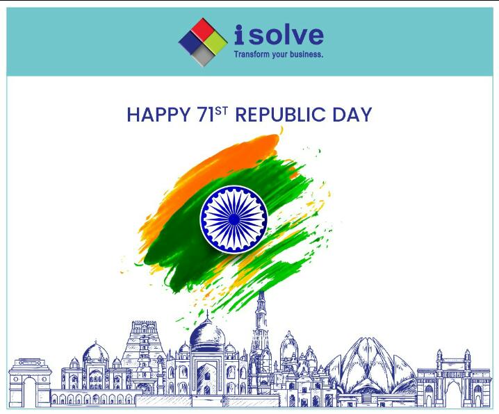 iSolve_Group's tweet photo. #iSolve India team wishes you all a happy 71st Republic Day 🇮🇳
Let's grow together, to make a promising future.
#RepublicDay #RepublicDayIndia #RepublicDayParade #RepublicDayParade2020 #republicdayofindia
#RepublicDay2020 #businesstransformation #Resolve #iSolveTechnologies https://t.co/Xdp9s47t3H