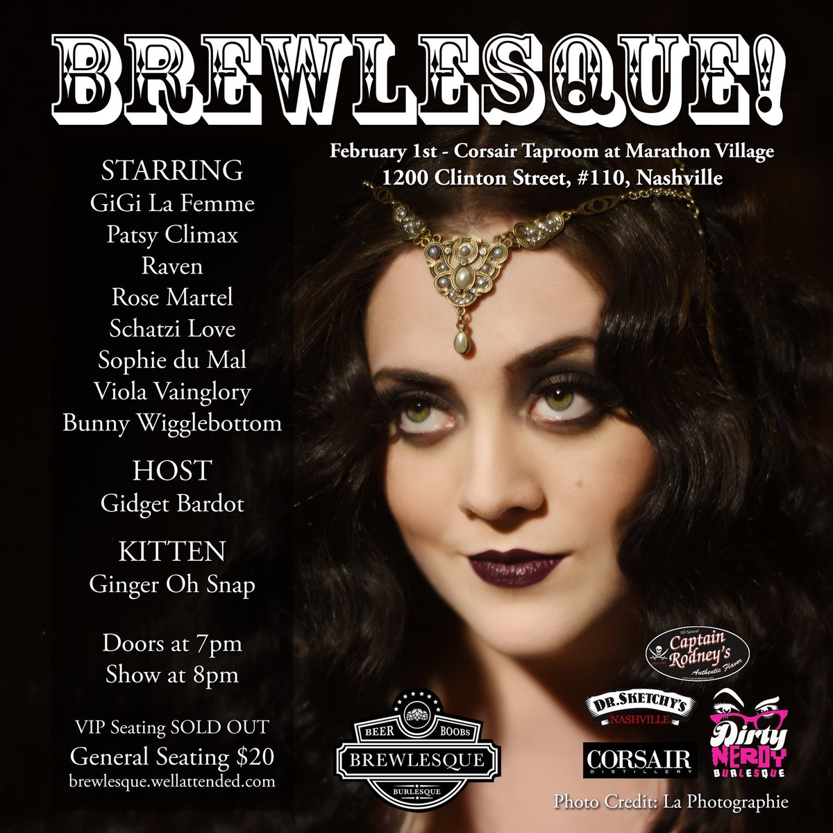 MsBunnyWiggles's tweet photo. Hey, Nashville!! ๐ Are you excited about the first Brewlesque show of 2020? I AM!! These tickets are selling fast, so please donโt get left out in the cold! #brewlesque #brewlesquenashville #nashville #burlesque #strippingweirdo #bunny #wigglebottom https://t.co/vtRoXI4P2N