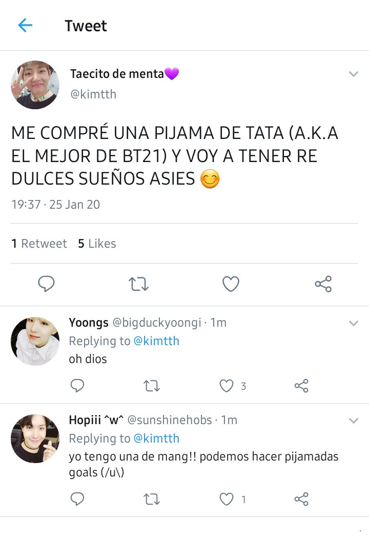 ppanghyuka's tweet photo. 🌙𝓟𝓲𝓳𝓪𝓶𝓪𝓼🌙
//VMON-NAMTAE AU

Taehyung descubre que sueña con el hombre perfecto cuando usa su pijama favorita. https://t.co/4ANZo38eN9