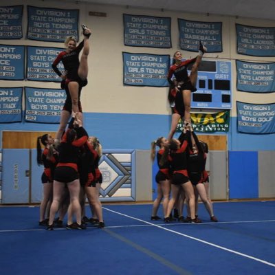 RutlandCheer's tweet photo. NVAC Large Varsity Champions❤️🖤 #rhs #rutlandcheer #vtcheer #LadyRaiders https://t.co/rwx1jxcrvV
