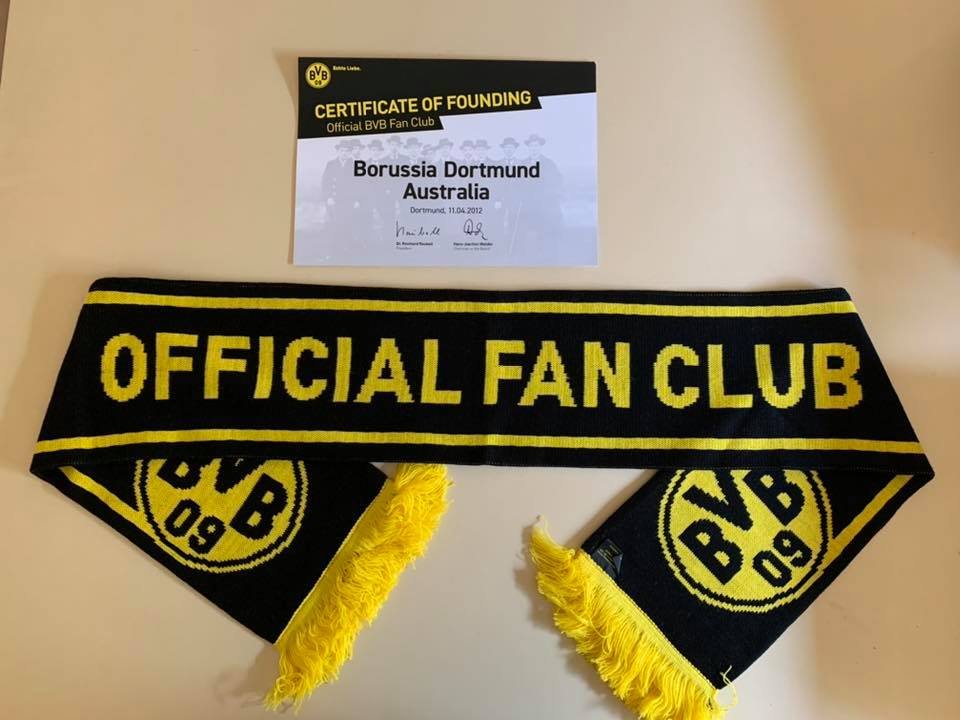 BVBAustralia09's tweet photo. Look what we got. Thanks BVB. Official fan club for nearly 8 years #bvb #bvbaudtralia #HejaBVB @BlackYellow https://t.co/iLGONe8V4M