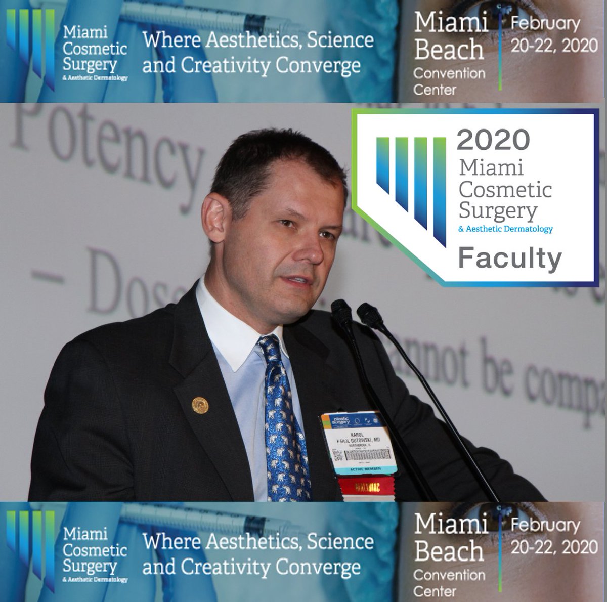 DrGutowski's tweet image. Dr Gutowski will be lecturing on 5 different topics next month at the Miami Cosmetic Surgery meeting. Learn from the best!  #MCS2020  #miamicosmeticsurgery