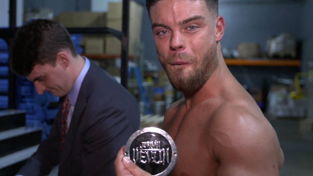 .@Jordan_Devlin1 has the #NXTCruiserweightTitle...and all-new sideplates!#WorldsCollide