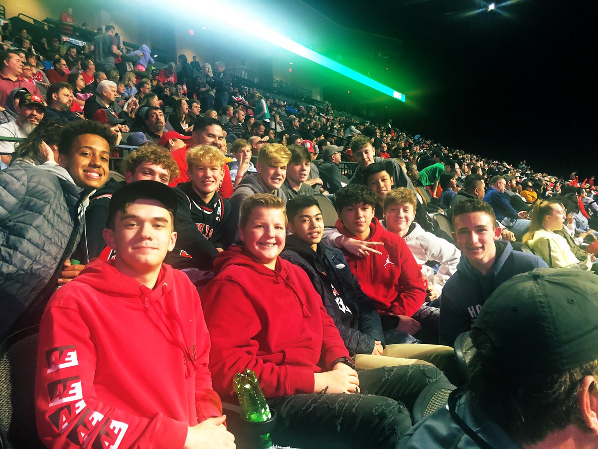 Huntley freshman basketball team at the Windy City Bulls game.