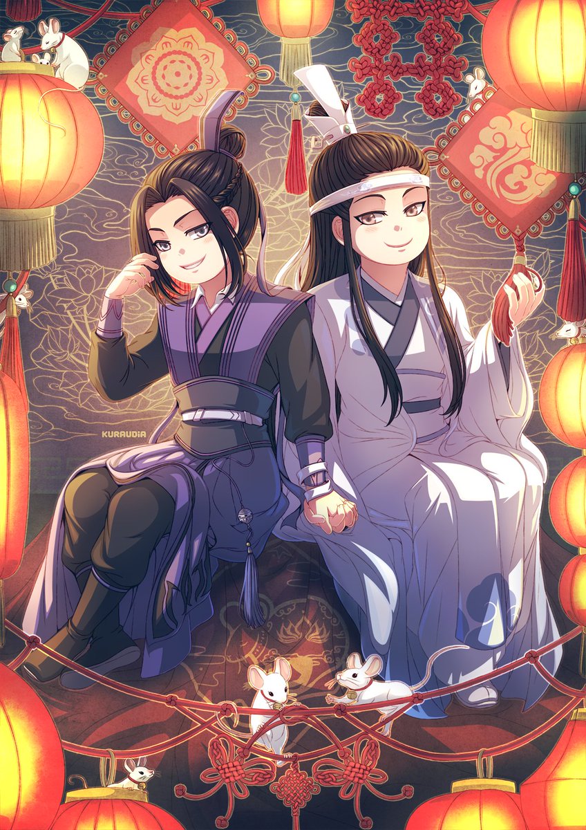 Happy Chinese New Year!🎆 I wish you all good fortune in the year of the rat~ 🧧🐀✨❤
This is my entry for the #XiCheng💙💜 CNY event in Lofter~

Link to the post:  gaoshizhuye.lofter.com/post/30999d21_… 

#MoDaoZuShi #魔道祖师 #曦澄 #CNY2020