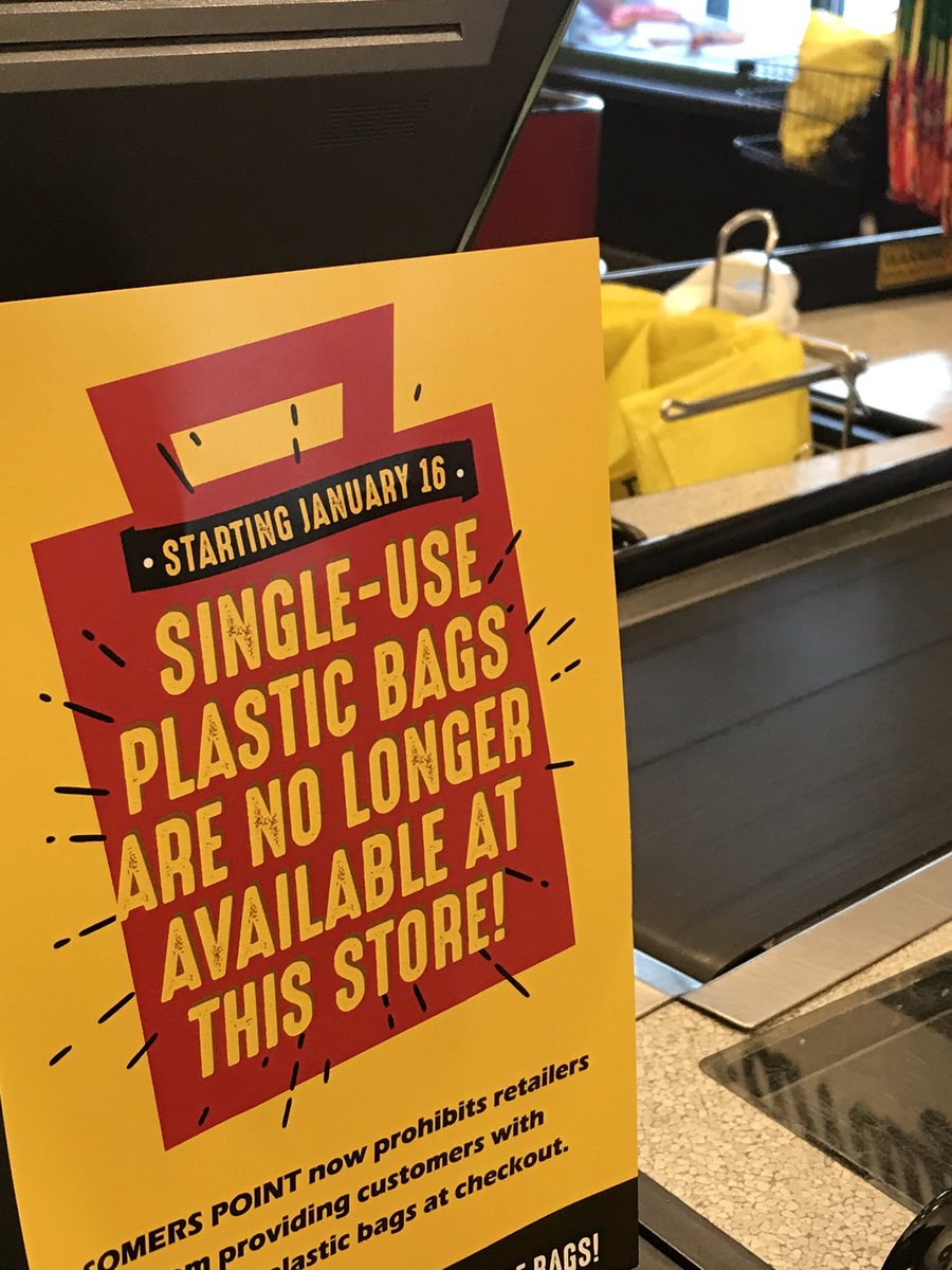 KellyTalksTrash's tweet photo. My local @ShopRiteStores is in a town that bans #singleuseplastic bags. Doesn’t look like their off to a good start 🙄 See the #plastic bags in the background?! 🤬
Plastic is plastic! Where’s the #corporateaccountability?! 

#singleusesucks #plasticpollution #plasticpollutes https://t.co/3uOTEYrmvb